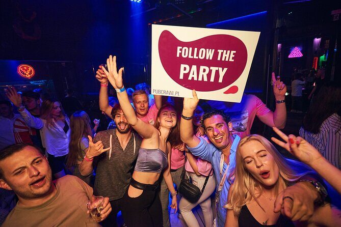 #1 Pub Crawl Warsaw with Optional Premium 1 Hour Open Bar - Free shots, bar-to-bar discounts, and how the pacing really feels