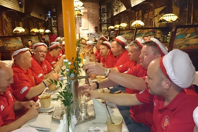 Brewery Dinner -center of Krakow - The first course: Polish soup in a bread bowl