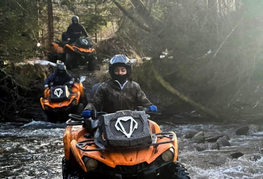 From Krakow: ATV/Snowmobile Ride, Shooting & Hot Springs - Can-Am quads (or snowmobiles): the real off-road portion