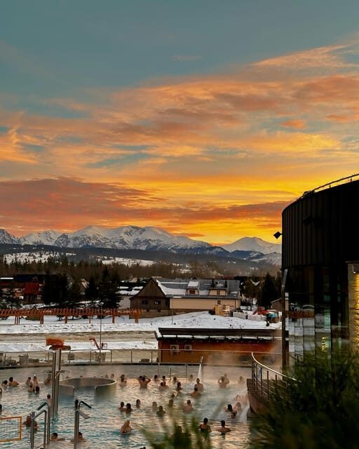 From Zakopane: Snowmobile Ride with Thermal Pools & Pickup - Bonfire BBQ and hot drinks after cold miles