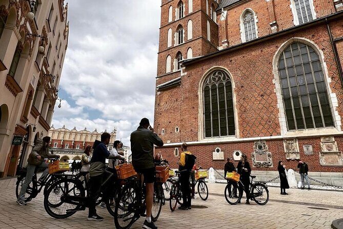 Full Bike Tour - the Old Town, Jewish Qtr & the Ghetto NEW BIKES - Stare Miasto: Cloth Hall, Town Hall Tower, and a Trumpeter Legend