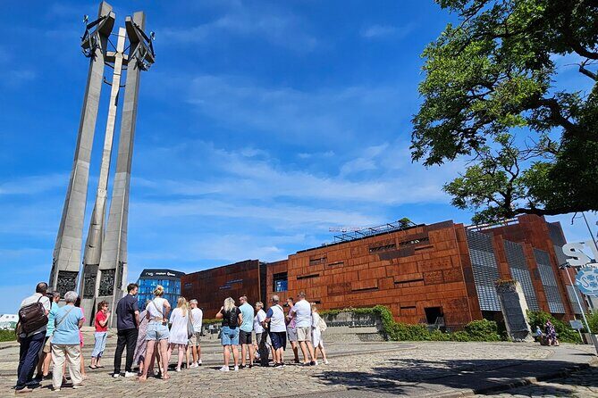 Gdansk European Solidarity Centre Guided Tour - Where the tour starts: the 1970 shipyard monument sets the tone