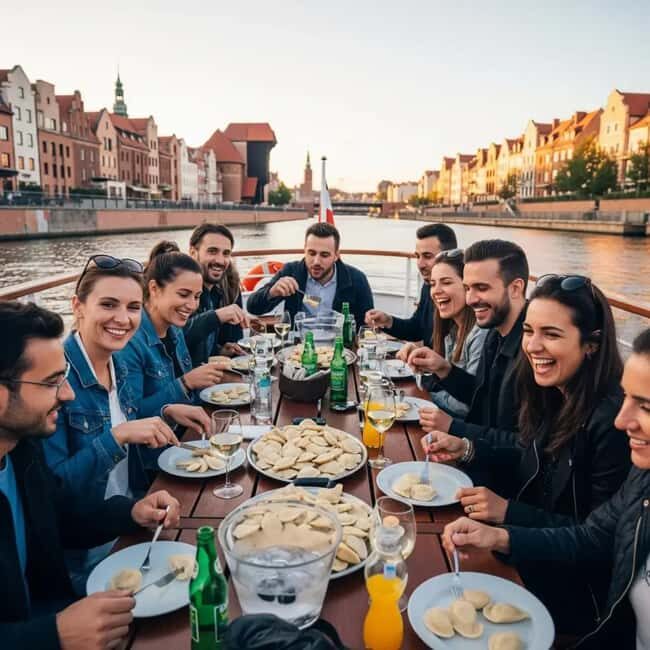 Gdańsk: Motława River Cruise with Pierogi Tasting - Getting to the boat: the small-venue vibe at Imperial Dock