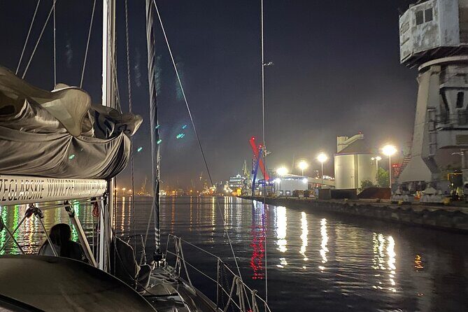 Gdansk: Scenic Evening Yacht Cruise with Welcome Drink - Inside the Port of Gdańsk canal: why the working harbor is the star
