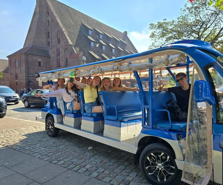 Gdansk:UNLIMITED beer incl. City Tour By Golf Cart - How long should you book: 30 minutes to 2 hours