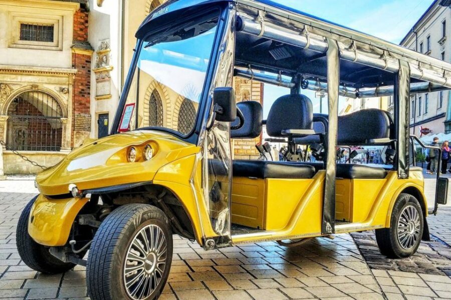 Krakow: Electric Golf Cart Tour of the Old Town - Planty Park and the medieval walls you pass by on purpose