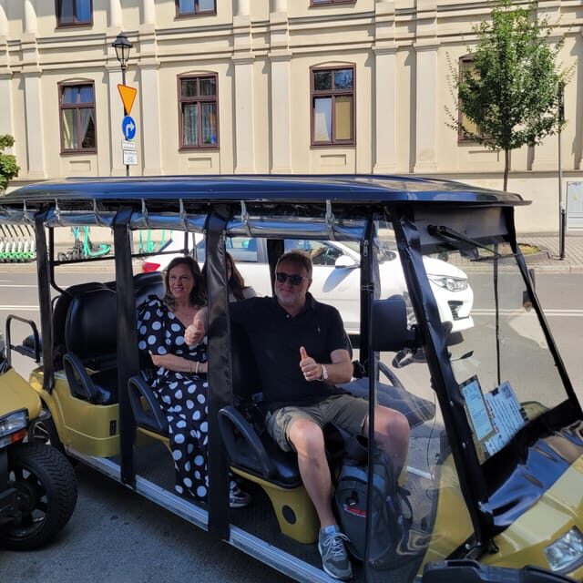 Krakow: Jewish Quarter and Ghetto tour by electric golf cart - The original ghetto wall carved like tombstones
