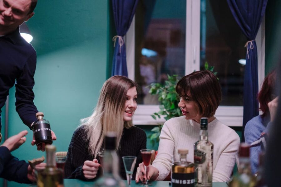 Krakow: Vodka Tasting in Hidden Bar - The food pairing plan: pierogi, pickles, and sheep cheese