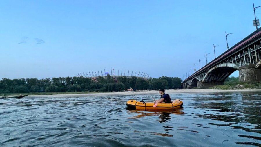 Packrafting kayaking guided tour Vistula river Warsaw Poland - How hard is it really? Balance, experience level, and who should go