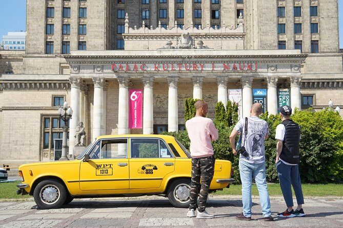 Private Historical Tour of Warsaw by a Retro Fiat with Pickup - Palace of Culture and Science: a Communist-era landmark you can read