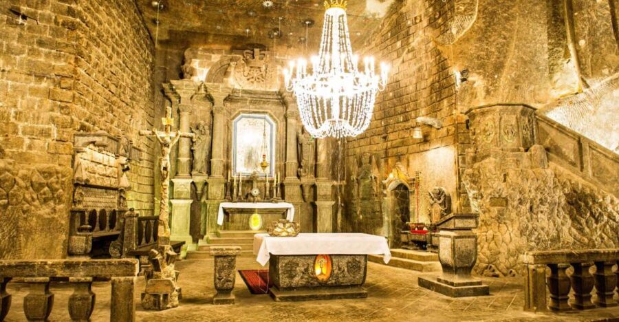 Salt Mine Wieliczka & Lunch & Schindler’s Factory Tour - Underground Wonder at Wieliczka: Salt Chapels, Chandeliers, and St. Kinga