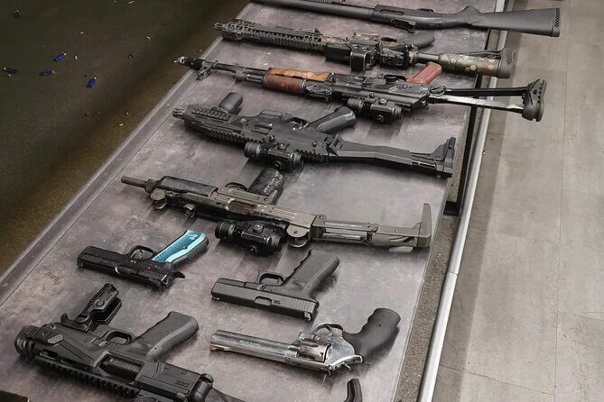 Shooting Range: Best value shooting package with hotel pickup - Your shooting package: four firearm types plus upgrade options