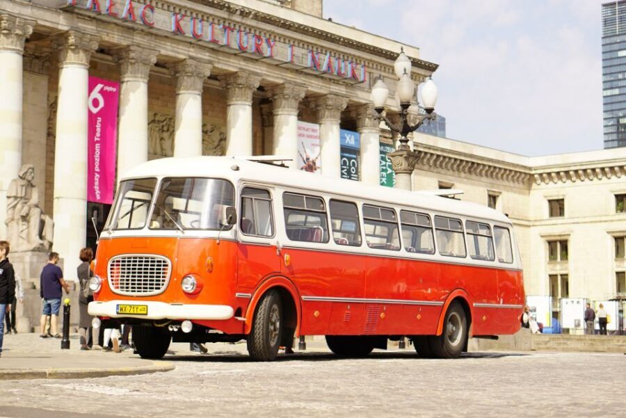 Warsaw: Highlights Guided Retro Bus Tour - The walk back to PKiN: making sense of a controversial landmark