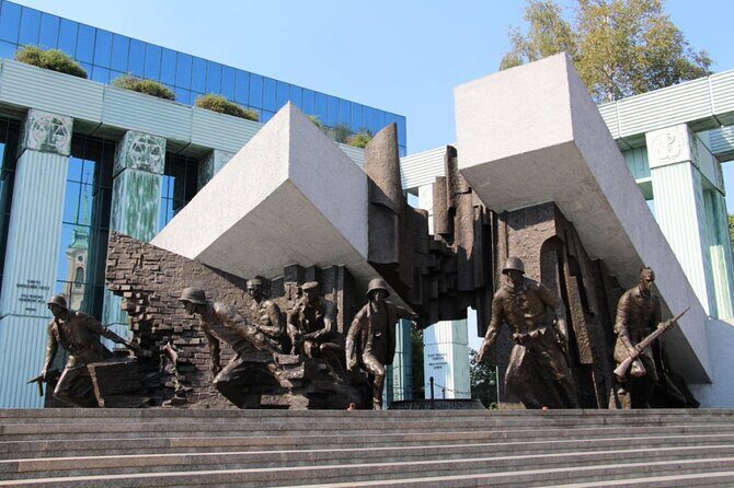 Warsaw in World War 2 Walking Tour - Reduta Bank Polski: partially destroyed walls and the Warsaw Uprising