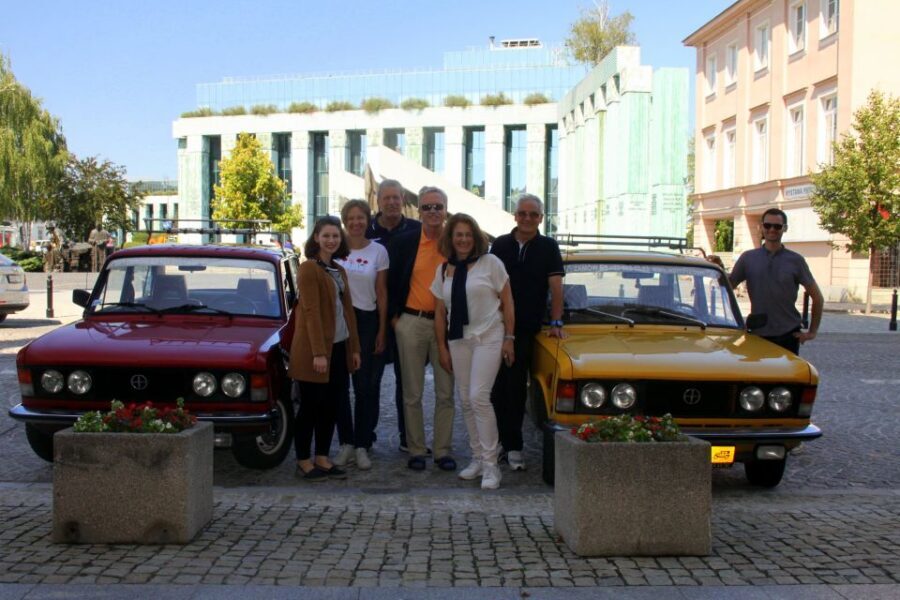 Warsaw Must-Sees: 4-Hour Private Tour by Retro Fiat - On-Board Vodka Shot, Polish Sweet, and the Photo Perks