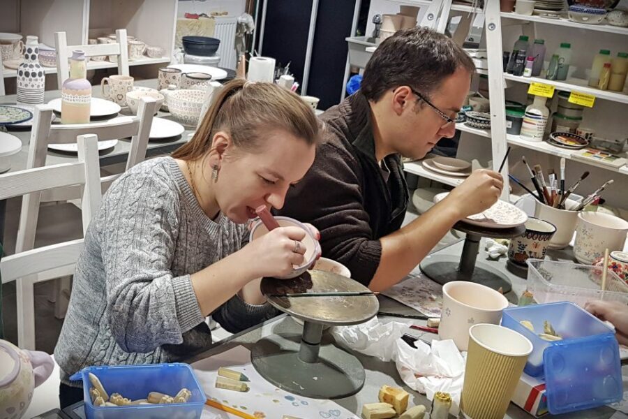 Warsaw: Pottery Decorating Ceramic Workshop - Painting Your Own Vessel: Testers, Stamps, and Composition Basics